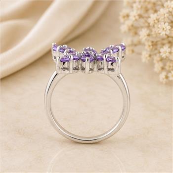 925 Sterling Silver 7.37 Ct Cubic Zirconia Ring