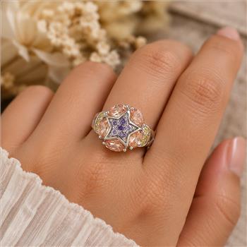 925 Sterling Silver 8.01 Ct Cubic Zirconia Ring 5 US Ring Size
