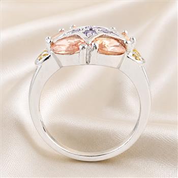 925 Sterling Silver 8.01 Ct Cubic Zirconia Ring 5 US Ring Size
