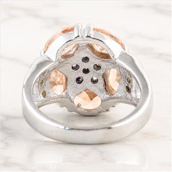 925 Sterling Silver 8.01 Ct Cubic Zirconia Ring 5 US Ring Size