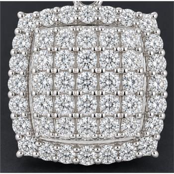 925 Sterling Silver 8.30 Ct Round Cubic Zirconia Pendant