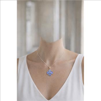 9K Gold 0.88 Ct Trillion Tanzanite Pendant