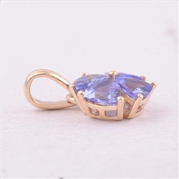 9K Gold 0.88 Ct Trillion Tanzanite Pendant