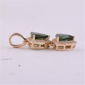 9K Gold 1.61 Ct Trillion Tourmaline Pendant