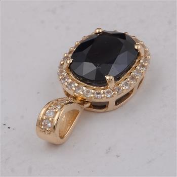 9K Gold 1.68 Ct Oval Emerald Pendant