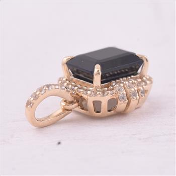 9K Gold 2.07 Ct Octagon Tourmaline Pendant