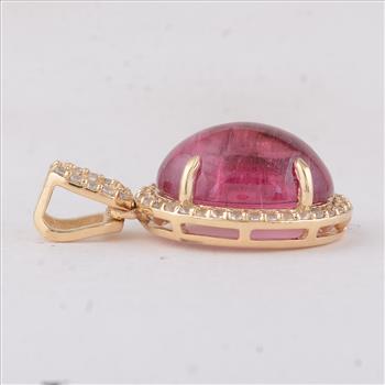 9K Gold 4.08 Ct Oval Tourmaline Pendant