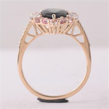 9K Gold 4.24 Ct Pear Tourmaline Ring 7 US Ring Size