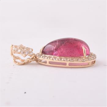 9K Gold 5.58 Ct Pear Tourmaline Pendant