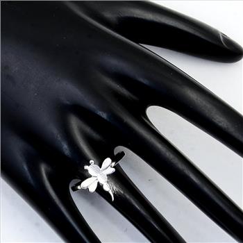 NO RESERVE 0.00 Ct Plain 925 Sterling Silver Ring