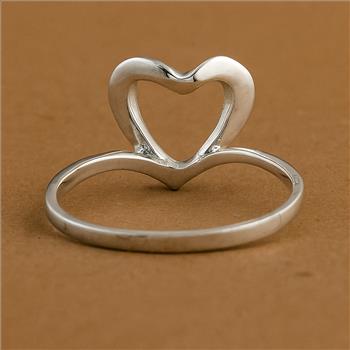 NO RESERVE 0.00 Ct Plain 925 Sterling Silver Ring