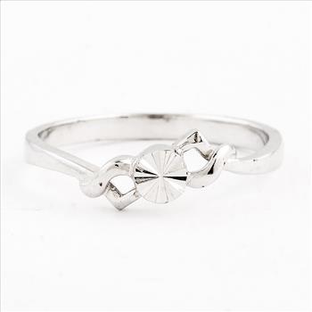 NO RESERVE 0.00 Ct Plain 925 Sterling Silver Ring