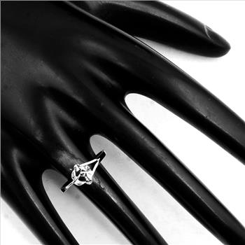 NO RESERVE 0.00 Ct Plain 925 Sterling Silver Ring