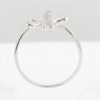 NO RESERVE 0.00 Ct Plain 925 Sterling Silver Ring