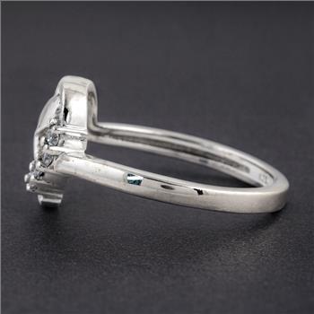 NO RESERVE 0.08 Ct Round Cubic Zirconia 925 Sterling Silver Ring