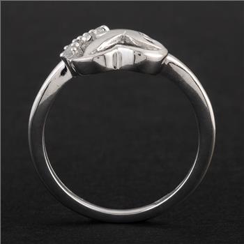 NO RESERVE 0.08 Ct Round Cubic Zirconia 925 Sterling Silver Ring