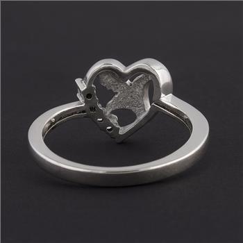 NO RESERVE 0.08 Ct Round Cubic Zirconia 925 Sterling Silver Ring