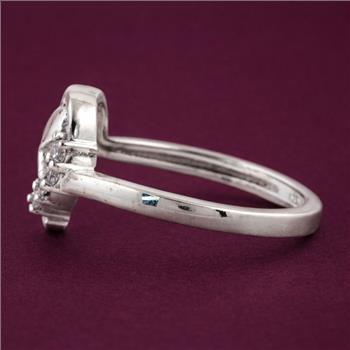 NO RESERVE 0.08 Ct Round Cubic Zirconia 925 Sterling Silver Ring