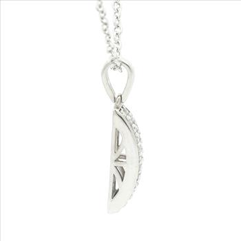 NO RESERVE 0.16 Ct Round Diamond 925 Silver Pendant