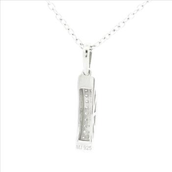 NO RESERVE 0.16 Ct Round Diamond 925 Silver Pendant
