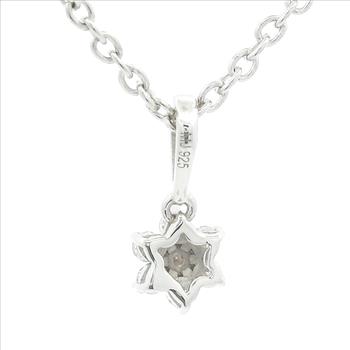 NO RESERVE 0.18 Ct Round Lab Grown Diamond 925 Silver Pendant