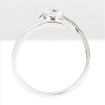 NO RESERVE 0.20 Ct Cubic Zirconia 925 Sterling Silver Ring