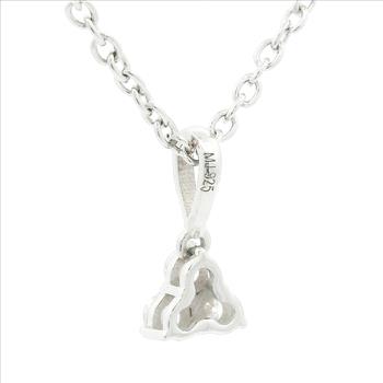 NO RESERVE 0.20 Ct Round Lab Grown Diamond 925 Silver Pendant