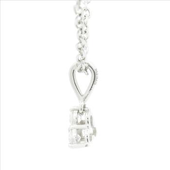 NO RESERVE 0.20 Ct Round Lab Grown Diamond 925 Silver Pendant