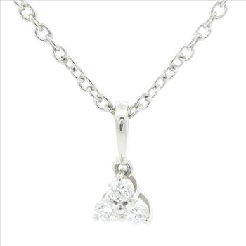 NO RESERVE 0.20 Ct Round Lab Grown Diamond 925 Silver Pendant