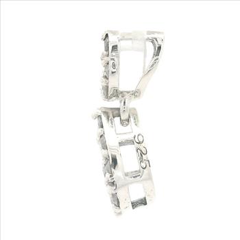 NO RESERVE 0.21 Ct Round Diamond 925 Sterling Silver Pendant