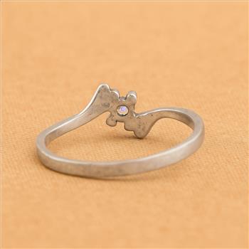 NO RESERVE 0.22 Ct Cubic Zirconia 925 Sterling Silver Ring