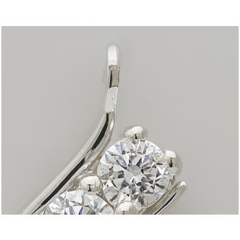 NO RESERVE 0.24 Ct Round Cubic Zirconia 925 Sterling Silver Pendant