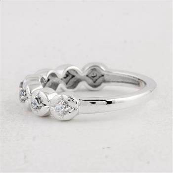 NO RESERVE 0.27 Ct Round Cubic Zirconia 925 Sterling Silver Ring