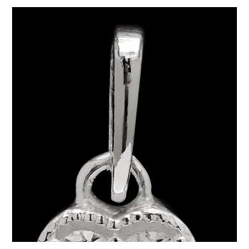 NO RESERVE 0.30 Ct Round Cubic Zirconia 925 Sterling Silver Pendant