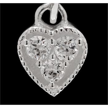 NO RESERVE 0.30 Ct Round Cubic Zirconia 925 Sterling Silver Pendant