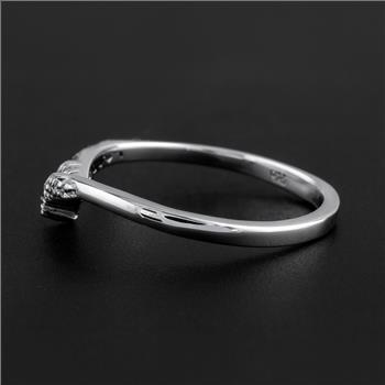 NO RESERVE 0.30 Ct Round Cubic Zirconia 925 Sterling Silver Ring