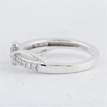 NO RESERVE 0.30 Ct Round Cubic Zirconia 925 Sterling Silver Ring