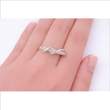 NO RESERVE 0.30 Ct Round Cubic Zirconia 925 Sterling Silver Ring