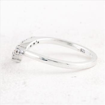 NO RESERVE 0.30 Ct Round Cubic Zirconia 925 Sterling Silver Ring