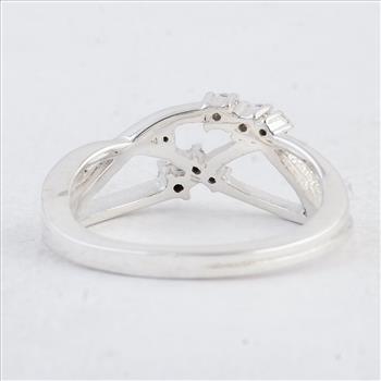NO RESERVE 0.31 Ct Round Cubic Zirconia 925 Sterling Silver Ring
