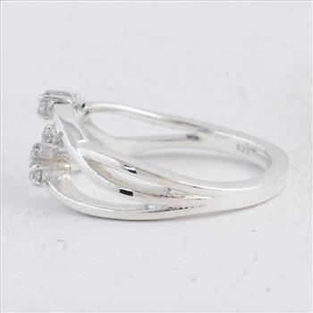 NO RESERVE 0.31 Ct Round Cubic Zirconia 925 Sterling Silver Ring