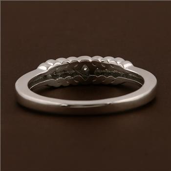 NO RESERVE 0.31 Ct Round Cubic Zirconia 925 Sterling Silver Ring