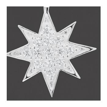 NO RESERVE 0.33 Ct Round Cubic Zirconia 925 Sterling Silver Pendant