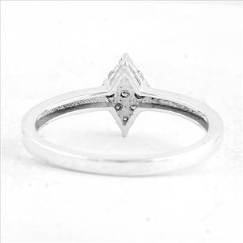NO RESERVE 0.35 Ct Round Cubic Zirconia 925 Sterling Silver Ring