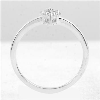 NO RESERVE 0.35 Ct Round Cubic Zirconia 925 Sterling Silver Ring