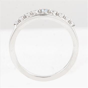 NO RESERVE 0.36 Ct Round Swiss Blue Topaz 925 Sterling Silver Ring