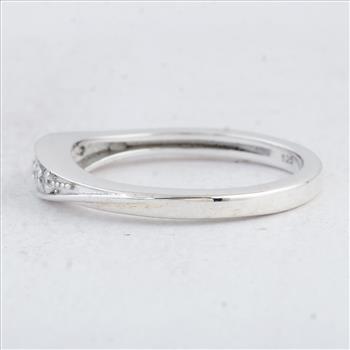 NO RESERVE 0.38 Ct Round Cubic Zirconia 925 Sterling Silver Ring