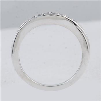 NO RESERVE 0.38 Ct Round Cubic Zirconia 925 Sterling Silver Ring