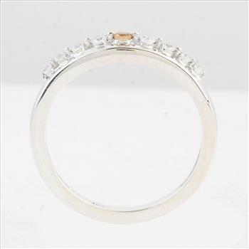 NO RESERVE 0.39 Ct Round Citrine 925 Sterling Silver Ring