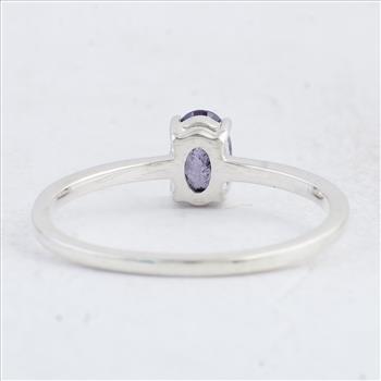 NO RESERVE 0.41 Ct Oval Amethyst 925 Sterling Silver Ring